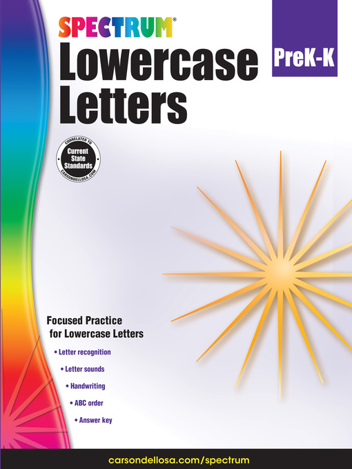 Title details for Lowercase Letters, Grades PK--K by Spectrum - Available